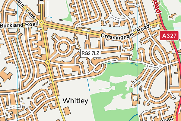RG2 7LZ map - OS VectorMap District (Ordnance Survey)