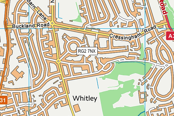 RG2 7NX map - OS VectorMap District (Ordnance Survey)