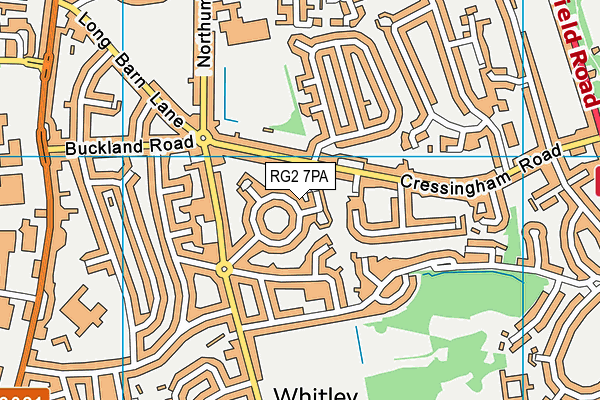 RG2 7PA map - OS VectorMap District (Ordnance Survey)