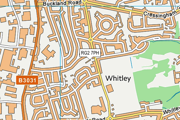 RG2 7PH map - OS VectorMap District (Ordnance Survey)