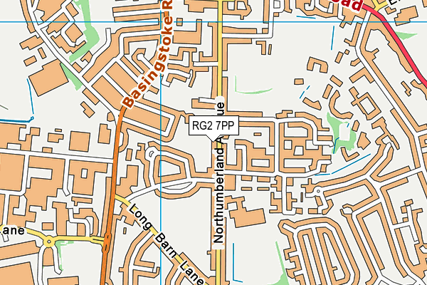 RG2 7PP map - OS VectorMap District (Ordnance Survey)