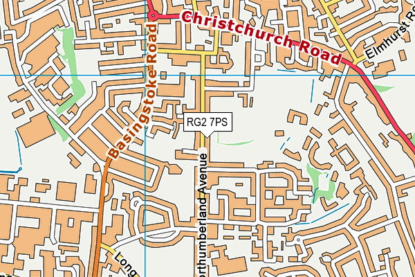 RG2 7PS map - OS VectorMap District (Ordnance Survey)