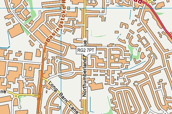 RG2 7PT map - OS VectorMap District (Ordnance Survey)