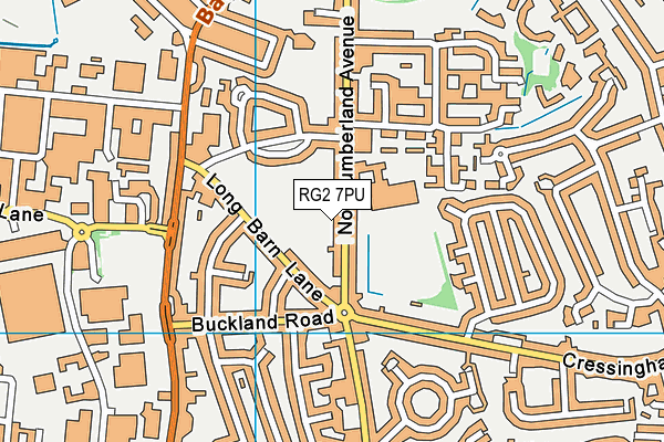 RG2 7PU map - OS VectorMap District (Ordnance Survey)