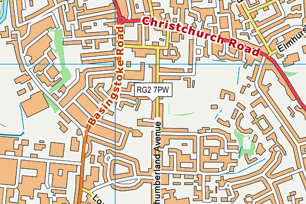 RG2 7PW map - OS VectorMap District (Ordnance Survey)