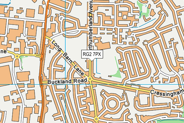 RG2 7PX map - OS VectorMap District (Ordnance Survey)