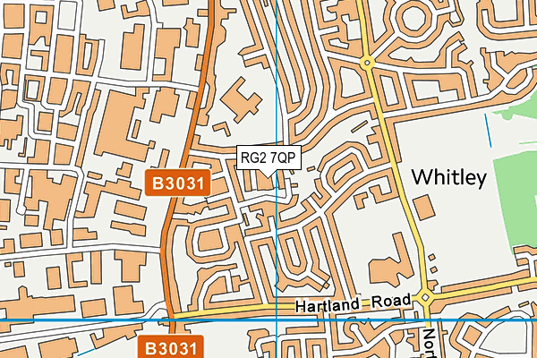 RG2 7QP map - OS VectorMap District (Ordnance Survey)