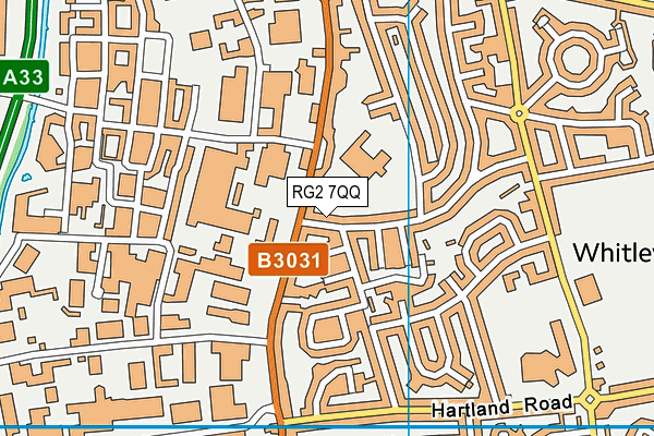 RG2 7QQ map - OS VectorMap District (Ordnance Survey)