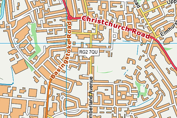 RG2 7QU map - OS VectorMap District (Ordnance Survey)