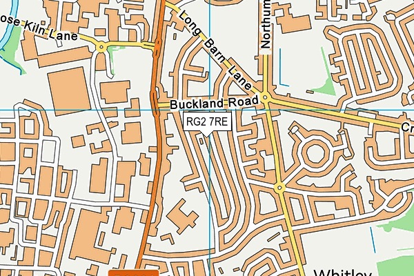 RG2 7RE map - OS VectorMap District (Ordnance Survey)