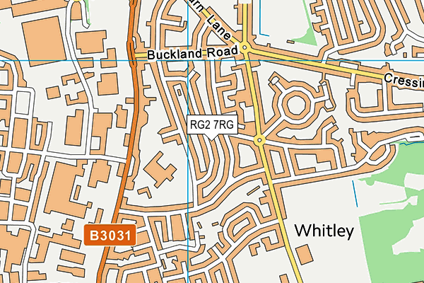 RG2 7RG map - OS VectorMap District (Ordnance Survey)