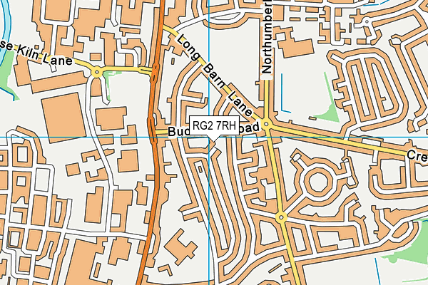 RG2 7RH map - OS VectorMap District (Ordnance Survey)