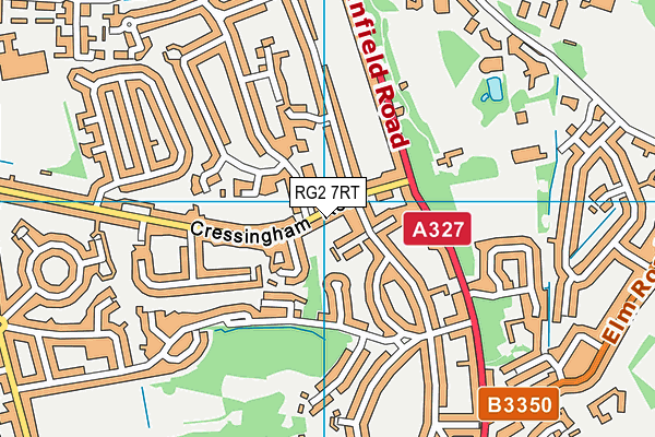 RG2 7RT map - OS VectorMap District (Ordnance Survey)