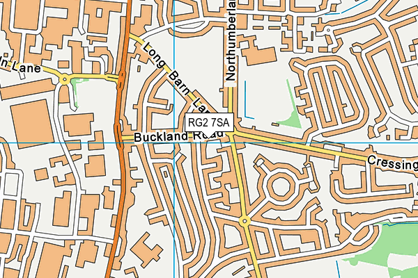 RG2 7SA map - OS VectorMap District (Ordnance Survey)