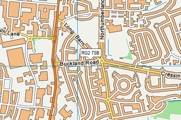 RG2 7SB map - OS VectorMap District (Ordnance Survey)