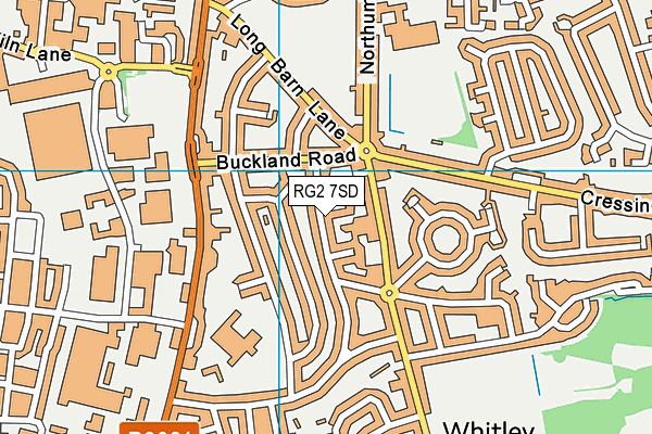 RG2 7SD map - OS VectorMap District (Ordnance Survey)