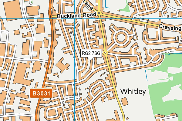 RG2 7SG map - OS VectorMap District (Ordnance Survey)