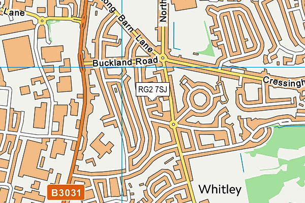 RG2 7SJ map - OS VectorMap District (Ordnance Survey)