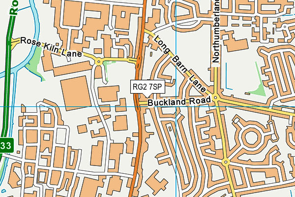 RG2 7SP map - OS VectorMap District (Ordnance Survey)