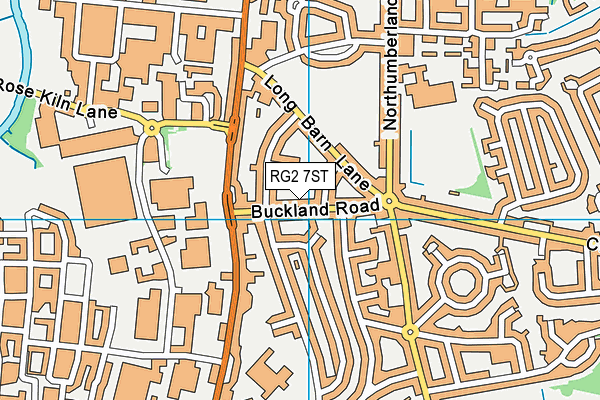 RG2 7ST map - OS VectorMap District (Ordnance Survey)