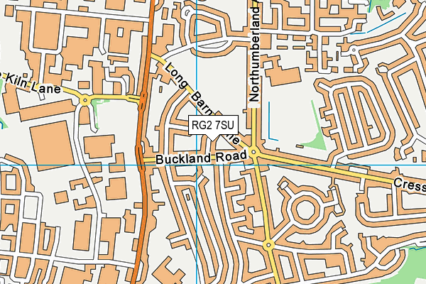 RG2 7SU map - OS VectorMap District (Ordnance Survey)