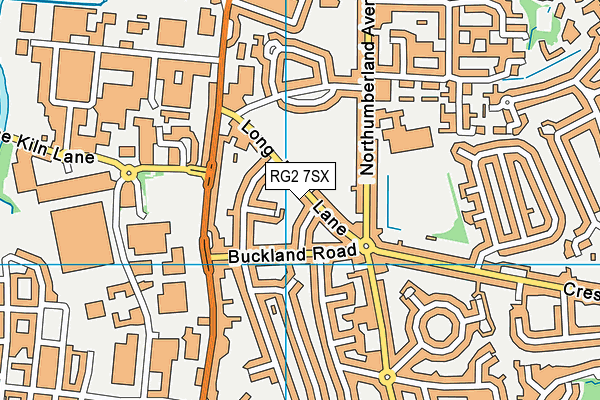 RG2 7SX map - OS VectorMap District (Ordnance Survey)