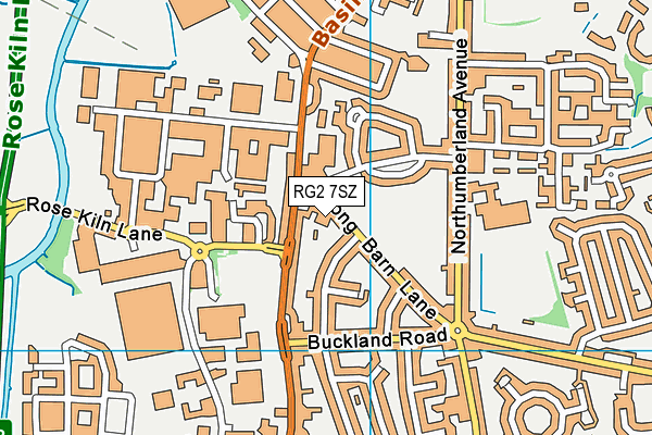 RG2 7SZ map - OS VectorMap District (Ordnance Survey)
