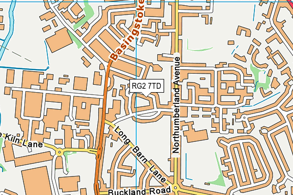 RG2 7TD map - OS VectorMap District (Ordnance Survey)