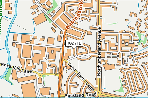 RG2 7TE map - OS VectorMap District (Ordnance Survey)