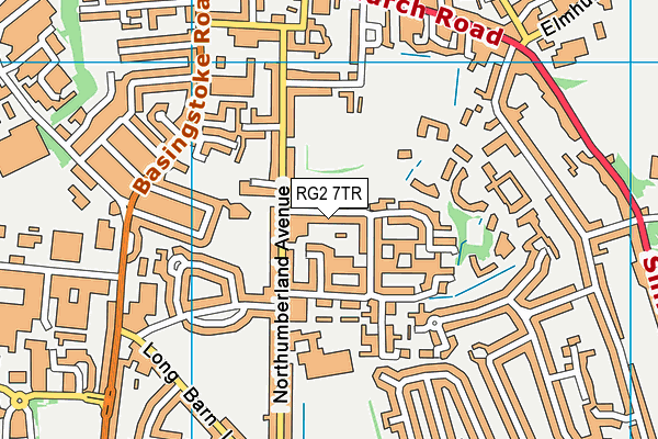 RG2 7TR map - OS VectorMap District (Ordnance Survey)