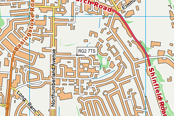 RG2 7TS map - OS VectorMap District (Ordnance Survey)
