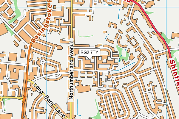 RG2 7TY map - OS VectorMap District (Ordnance Survey)