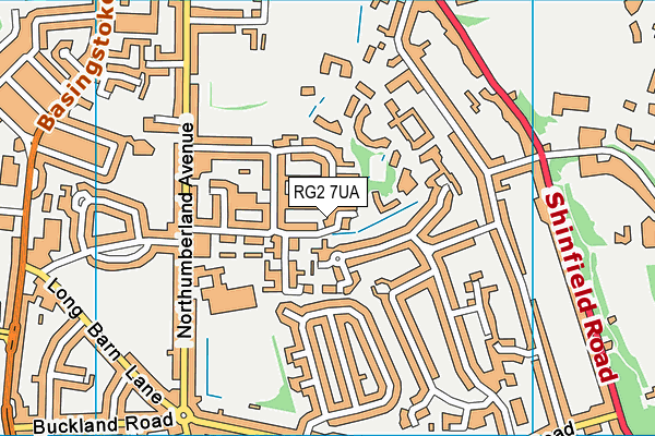 RG2 7UA map - OS VectorMap District (Ordnance Survey)
