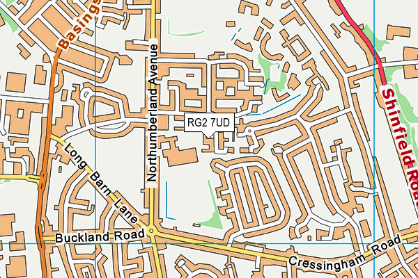 RG2 7UD map - OS VectorMap District (Ordnance Survey)