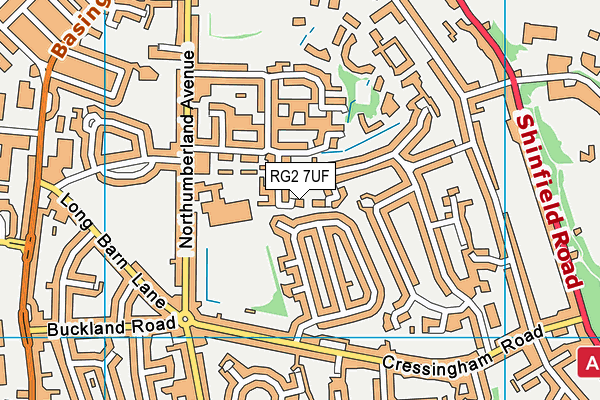 RG2 7UF map - OS VectorMap District (Ordnance Survey)