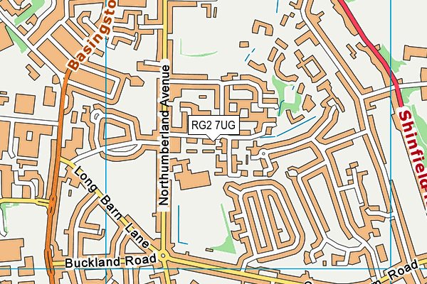 RG2 7UG map - OS VectorMap District (Ordnance Survey)