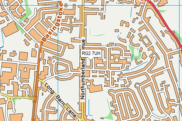 RG2 7UH map - OS VectorMap District (Ordnance Survey)