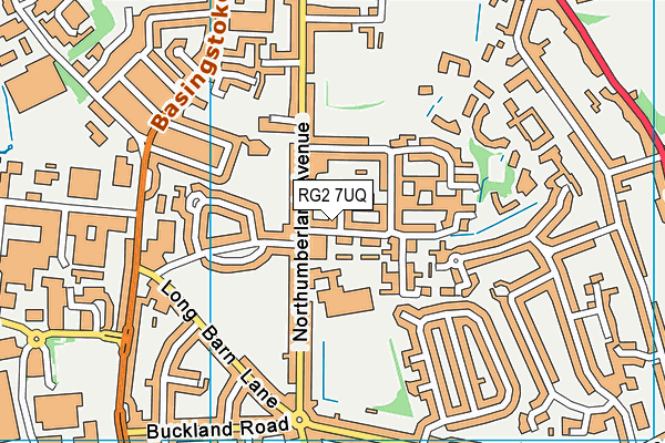 RG2 7UQ map - OS VectorMap District (Ordnance Survey)