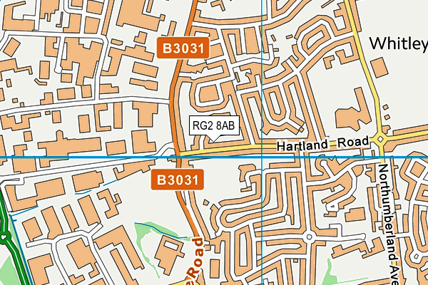 RG2 8AB map - OS VectorMap District (Ordnance Survey)