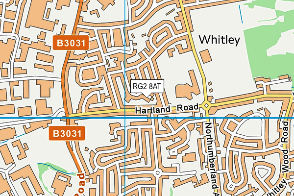 RG2 8AT map - OS VectorMap District (Ordnance Survey)