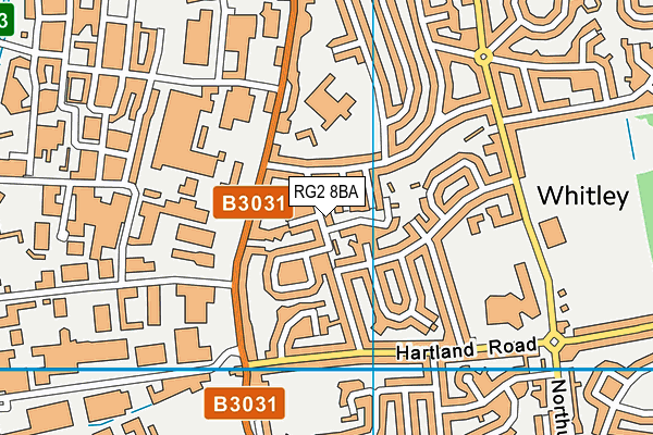 RG2 8BA map - OS VectorMap District (Ordnance Survey)