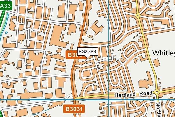 RG2 8BB map - OS VectorMap District (Ordnance Survey)