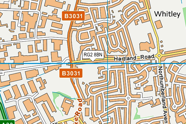 RG2 8BN map - OS VectorMap District (Ordnance Survey)