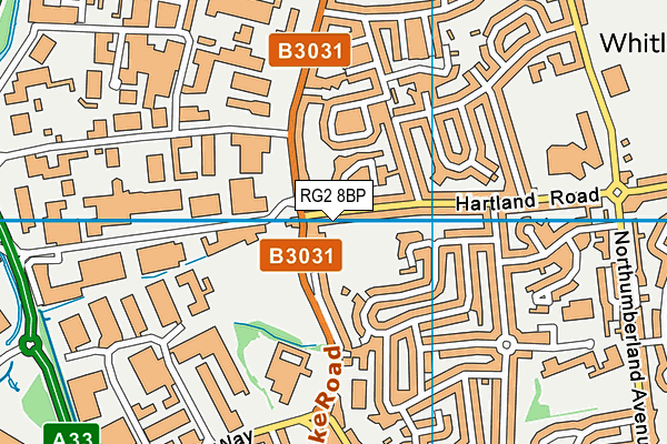 RG2 8BP map - OS VectorMap District (Ordnance Survey)