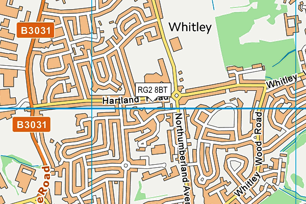 RG2 8BT map - OS VectorMap District (Ordnance Survey)