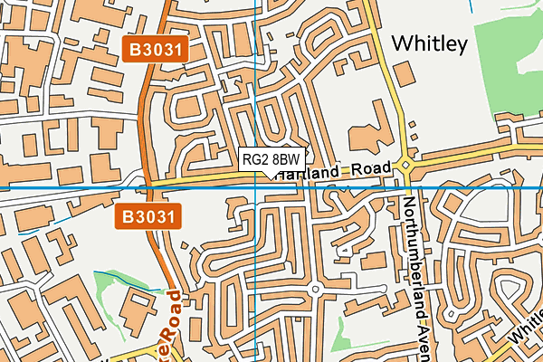 RG2 8BW map - OS VectorMap District (Ordnance Survey)