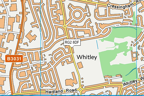 South Reading Leisure Centre map (RG2 8DF) - OS VectorMap District (Ordnance Survey)