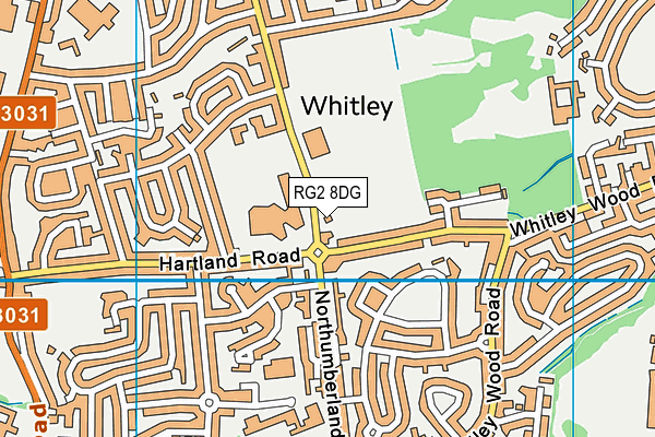 RG2 8DG map - OS VectorMap District (Ordnance Survey)