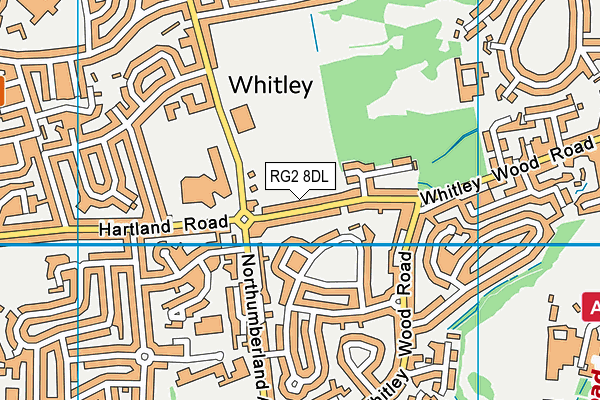 RG2 8DL map - OS VectorMap District (Ordnance Survey)