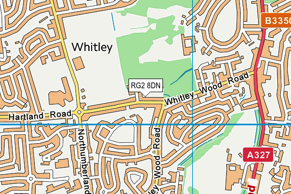 RG2 8DN map - OS VectorMap District (Ordnance Survey)